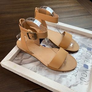 MADEWELL The Boardwalk Leather Ankle Strap Sandal